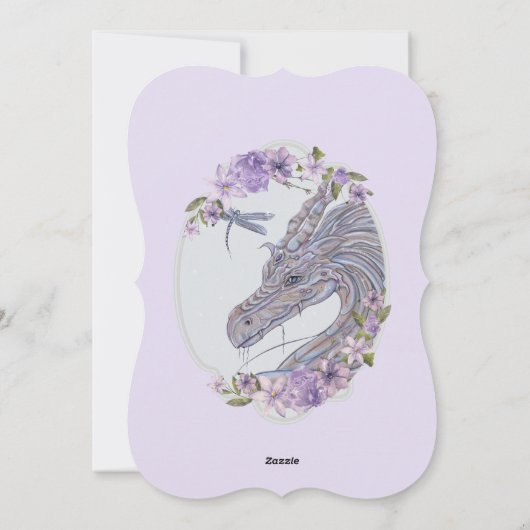 Onwaarschijnlijke vrienden draak en libel feestdagenkaart (Achterkant)