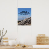 Onwankelbaar geloof in God Psalm 16:8 Bijbelvers Poster (Keuken)