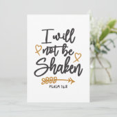 Onwankelbaar geloof - Psalm 16:8 Christelijk ontwe Bedankkaart (Staand voorkant)