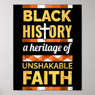 Onwankelbaar Geloof Zwarte Geschiedenis Maand Blm Poster