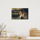 Onwankelbaar. Onbevreesd. Onstuitbaar. Poster (Keuken)