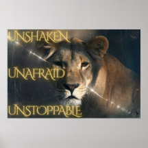 Onwankelbaar. Onbevreesd. Onstuitbaar.