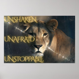 Onwankelbaar. Onbevreesd. Onstuitbaar. Poster
