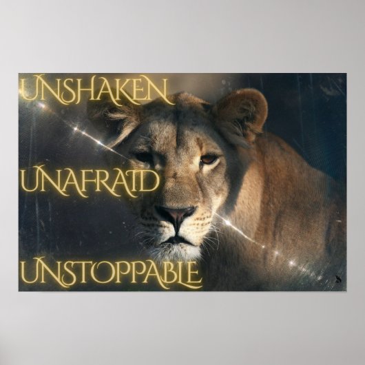 Onwankelbaar. Onbevreesd. Onstuitbaar. Poster (Voorkant)