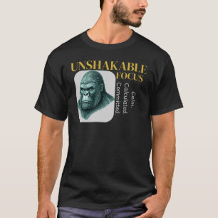 Onwankelbare Focus Gorilla – Elegante Discipline T-shirt
