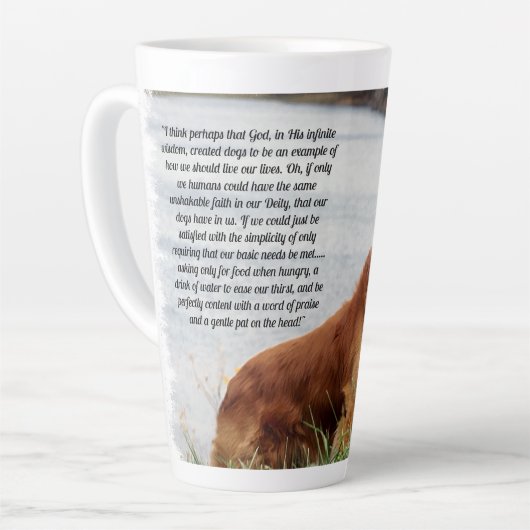 Onwankelbare trouw Inspirerend Latte Mok (Linkerhoek)