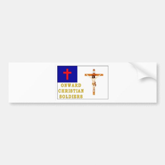ONWARD CHRISTELIJKE SOLDATEN BUMPERSTICKER (Voorkant)