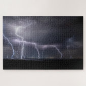 Onweer blikseminslag nacht, 1014 stuks legpuzzel (Horizontaal)