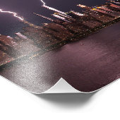 Onweer boven Manhattan, NYC Foto Afdruk (Hoek)