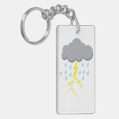 Onweer en bliksem sleutelhanger (Voorkant Links)