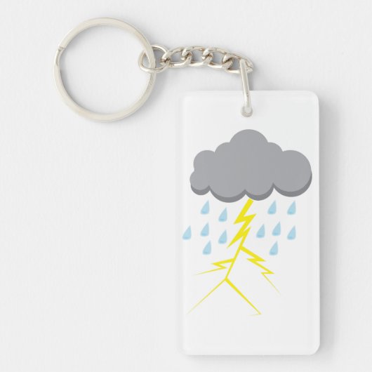 Onweer en bliksem sleutelhanger (Voorkant)