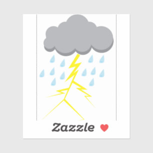 Onweer en bliksem sticker