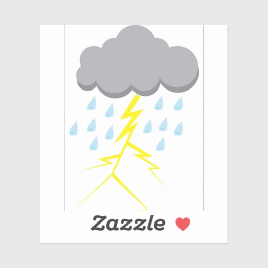 Onweer en bliksem sticker (Vel)