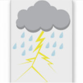 Onweer en bliksem sticker (Voorkant)