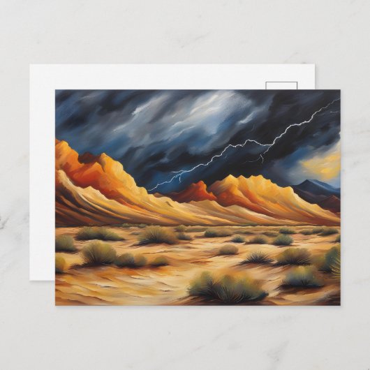 Onweer in de woestijn briefkaart (Voorkant / Achterkant)