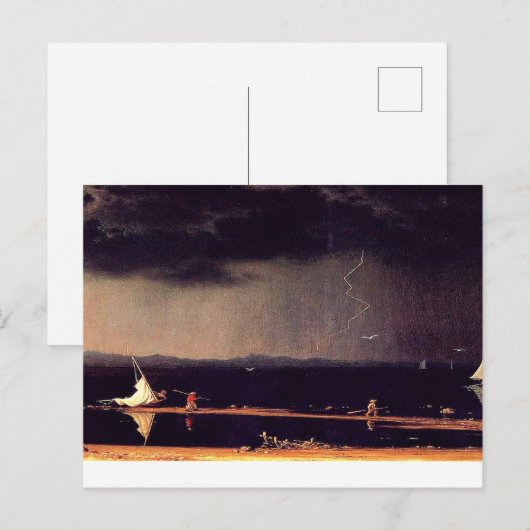 Onweer in Narragansett Bay, kunst Postcar Briefkaart (Voorkant / Achterkant)