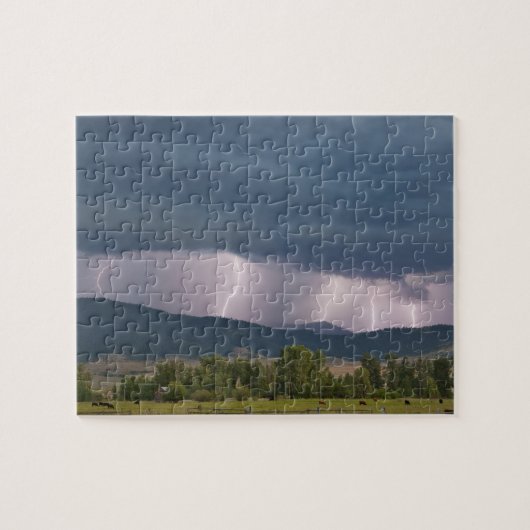 Onweer produceerde bliksem in de Jocko Legpuzzel (Horizontaal)