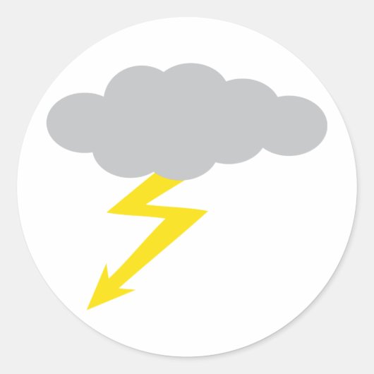 onweersbui ronde sticker (Voorkant)