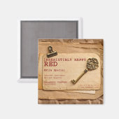 Onweerstaanbaar Happy Red Wine Magnet. Magneet (Voorkant / Achterkant)