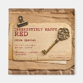 Onweerstaanbaar Happy Red Wine Magnet. Magneet (Voorkant)