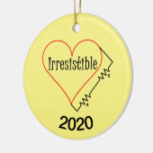 Onweerstaanbaar Hart Keramisch Ornament (Links)