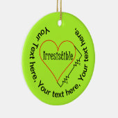 Onweerstaanbaar hart keramisch ornament (Rechts)