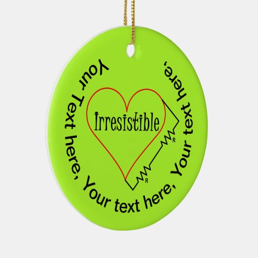 Onweerstaanbaar hart keramisch ornament (Rechts)