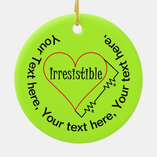 Onweerstaanbaar hart keramisch ornament (Achterkant)