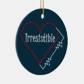 Onweerstaanbaar hart keramisch ornament (Rechts)