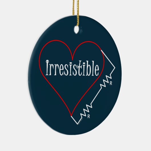 Onweerstaanbaar hart keramisch ornament (Rechts)