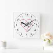 Onweerstaanbaar hart vierkante klok (Huis)