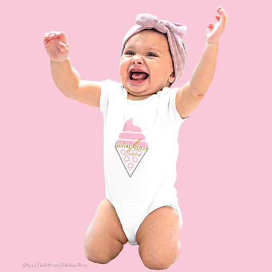 Onweerstaanbaar Ice Cream Baby T-Shirt door Adiela
