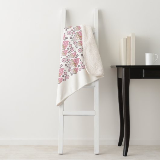 Onweerstaanbaar Ice Cream Licorice Sherpa Blanket Deken (In situ)