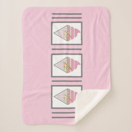 Onweerstaanbaar ijs Cream Sherpa Blanket - Adiela  Sherpa Deken