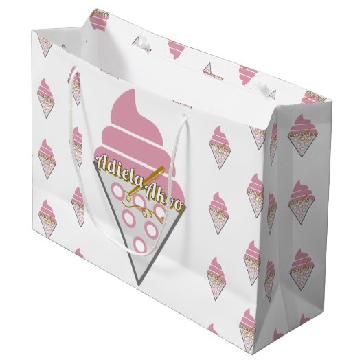 Onweerstaanbaar ijsje Gift Bag van Adiela Akoo Groot Cadeauzakje (Voorkant Gekanteld)