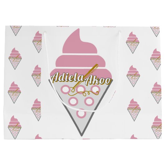 Onweerstaanbaar ijsje Gift Bag van Adiela Akoo Groot Cadeauzakje (Achterkant)