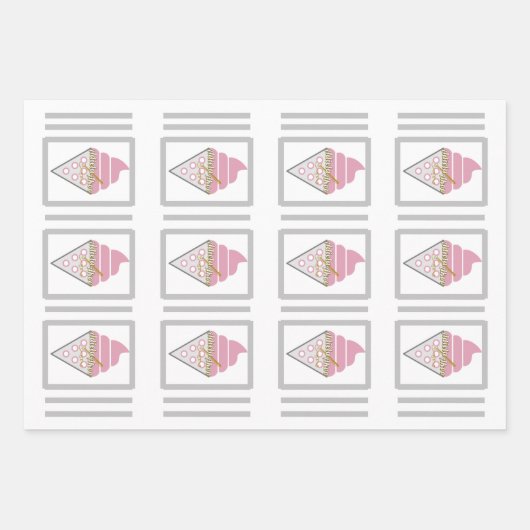 Onweerstaanbaar ijskaartpapier voor inktcrème - Re Inpakpapier Vel (Voorkant 3)