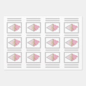 Onweerstaanbaar ijskaartpapier voor inktcrème - Re Inpakpapier Vel (Voorkant 2)