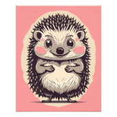 Onweerstaanbaar Schattigee egel Hedgie Foto Afdruk (Voorkant)