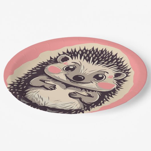 Onweerstaanbaar Schattigee egel Hedgie Papieren Bordje (Gekanteld)