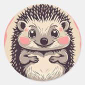 Onweerstaanbaar Schattigee egel Hedgie Ronde Sticker (Voorkant)