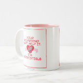 onweerstaanbaar tweekleurige koffiemok (Voorkant links)