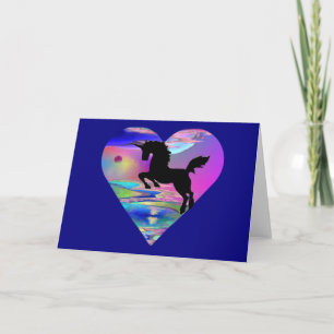 Onweerstaanbaar Wenskaart van Unicorn-kunst in de  Kaart