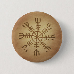 Onweerstaanbaarheid Oude IJslandse magische charme Ronde Button 5,7 Cm