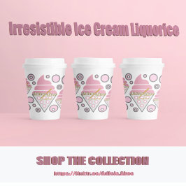 Onweerstaanbare Ice Cream Licorice Paper Cups Papieren Bekers