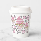 Onweerstaanbare Ice Cream Licorice Paper Cups Papieren Bekers (Achterkant)