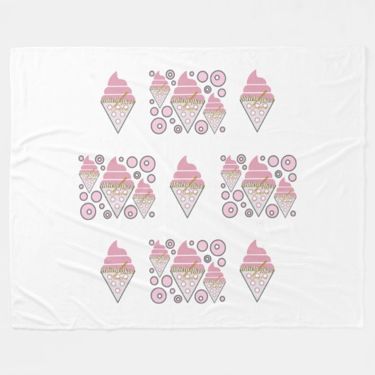 Onweerstaanbare ijs drop fleece deken (Voorkant (Horizontaal))