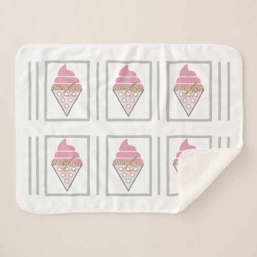 Onweerstaanbare IJscrème Sherpa Dekbed Sherpa Deken (Voorkant (horizontaal))