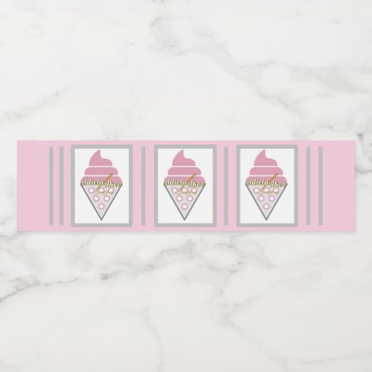 Onweerstaanbare Ijsjes Waterfles Labels Waterfles Etiket (Enkel label)