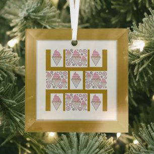 Onweerstaanbare ijskap van Cream Licorice in Caram Glas Ornament